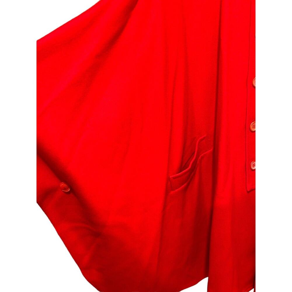 Pendleton Vintage 50s 60s Red 100% Virgin Wool Cape Jacket One Size - Picture 2 of 12